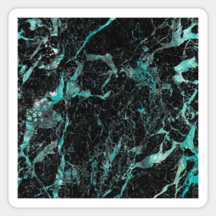 Dark marble and aqua Sticker